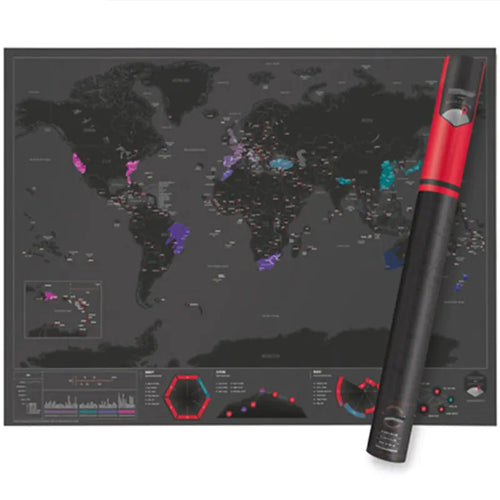 Scratch Map - Black Coated City Edition Map