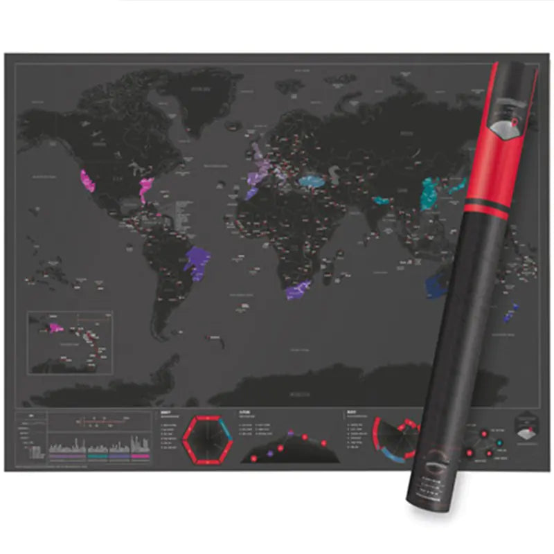 Scratch Map - Black Coated City Edition Map